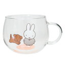 ミッフィー マグカップ 耐熱ガラスマグ MIFFY and SNUFFY ピンク ディックブルーナ 金正陶器 ギフト プレゼント 絵本キャラクター グッズ シネ...