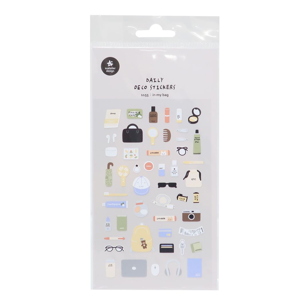 【ポイント10倍 & クーポン！】suatelier シールシート スワテリエステッカー in my bag S＆C DECOシール デコレーション かわいい グッズ メール便可 シネマコレクション