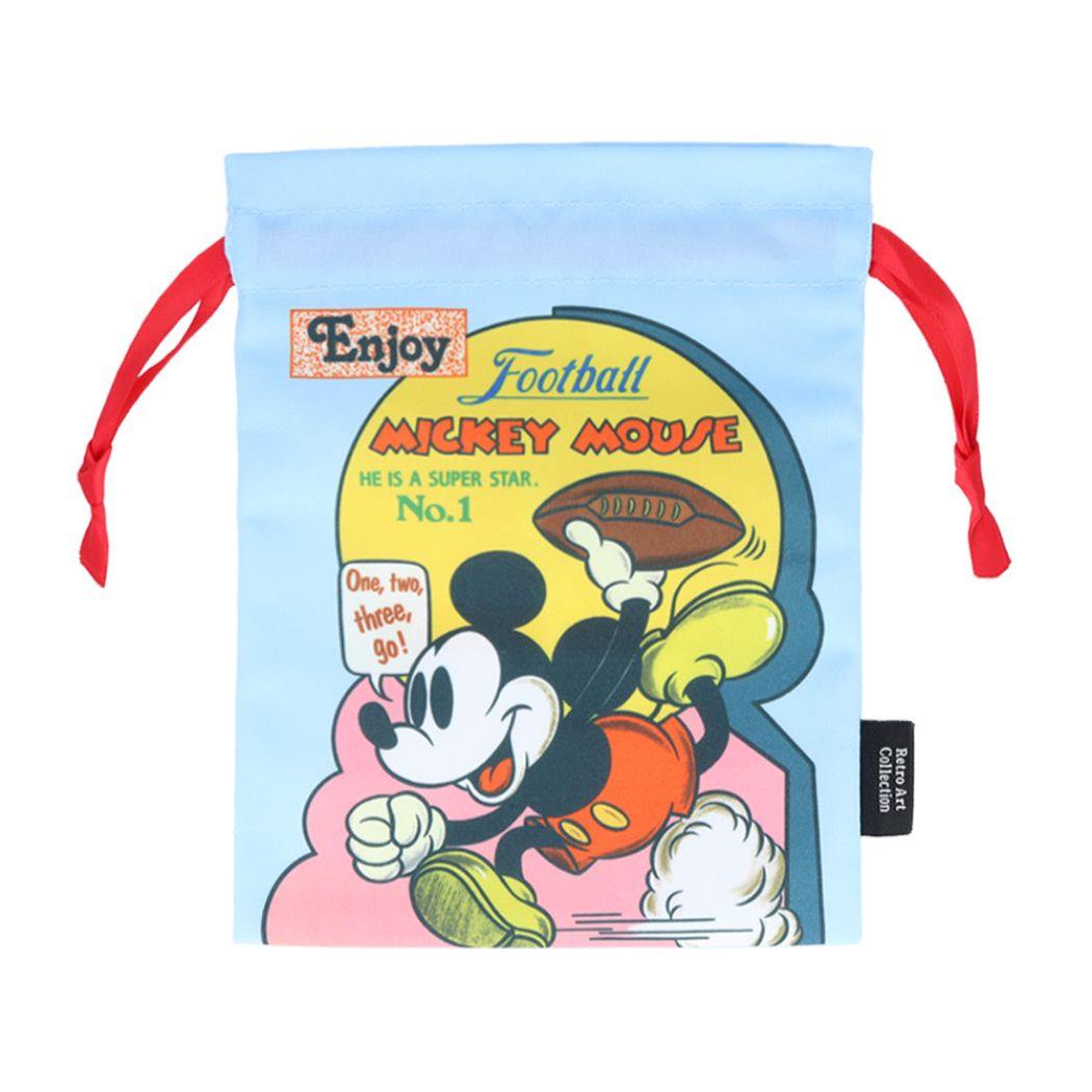 ミッキーマウス きんちゃく 巾着袋 カレンダーアートA ディズニー サンスター文具 ポーチ キャラクター..