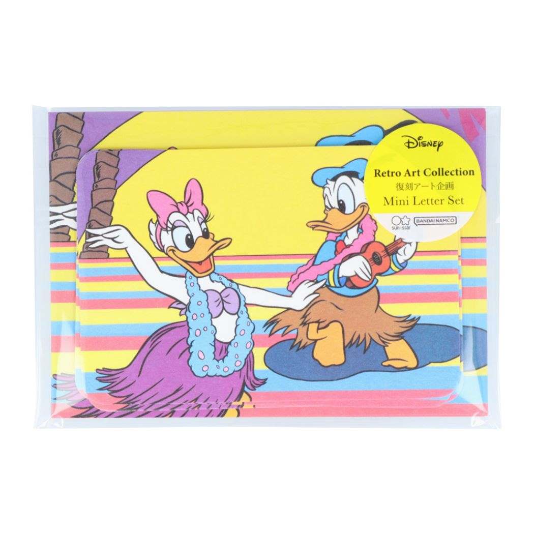 【12月は毎日ポイント10倍!】ディズニークラシック レターセット/お手紙セット ミニレターセット レトロ フラダンス ディズニー サンスター文具 おしゃれ キ...