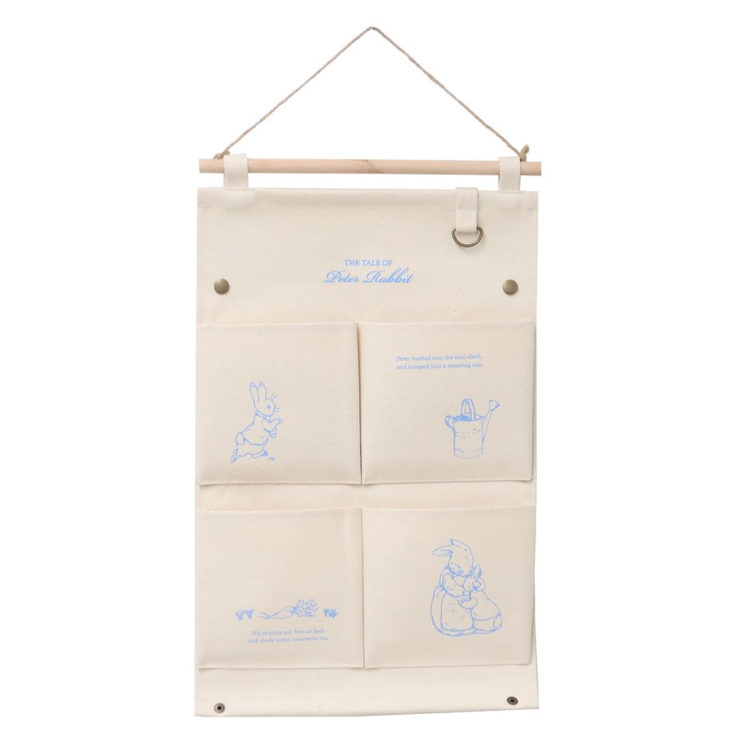 ピーターラビット 収納用品 ウォールポケット ブルー ティーズファクトリー 壁面収納 絵本キャラクター グッズ シネマコレクション