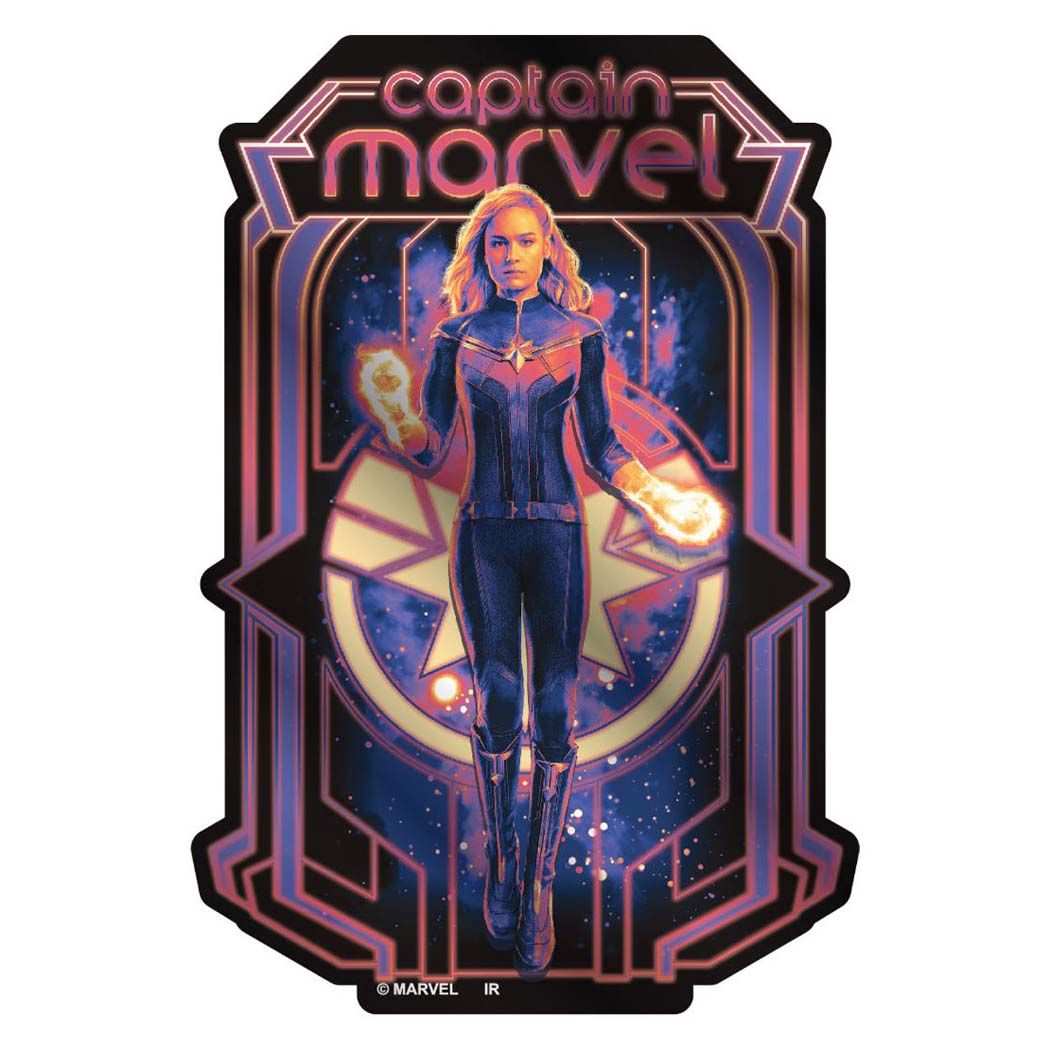 マーベルズ ステッカーキャラクター メタリックステッカー CAPTAIN MARVEL MARVEL インロック コレクション雑貨 キャラクター グッズ メール便可【MARVELCorner】