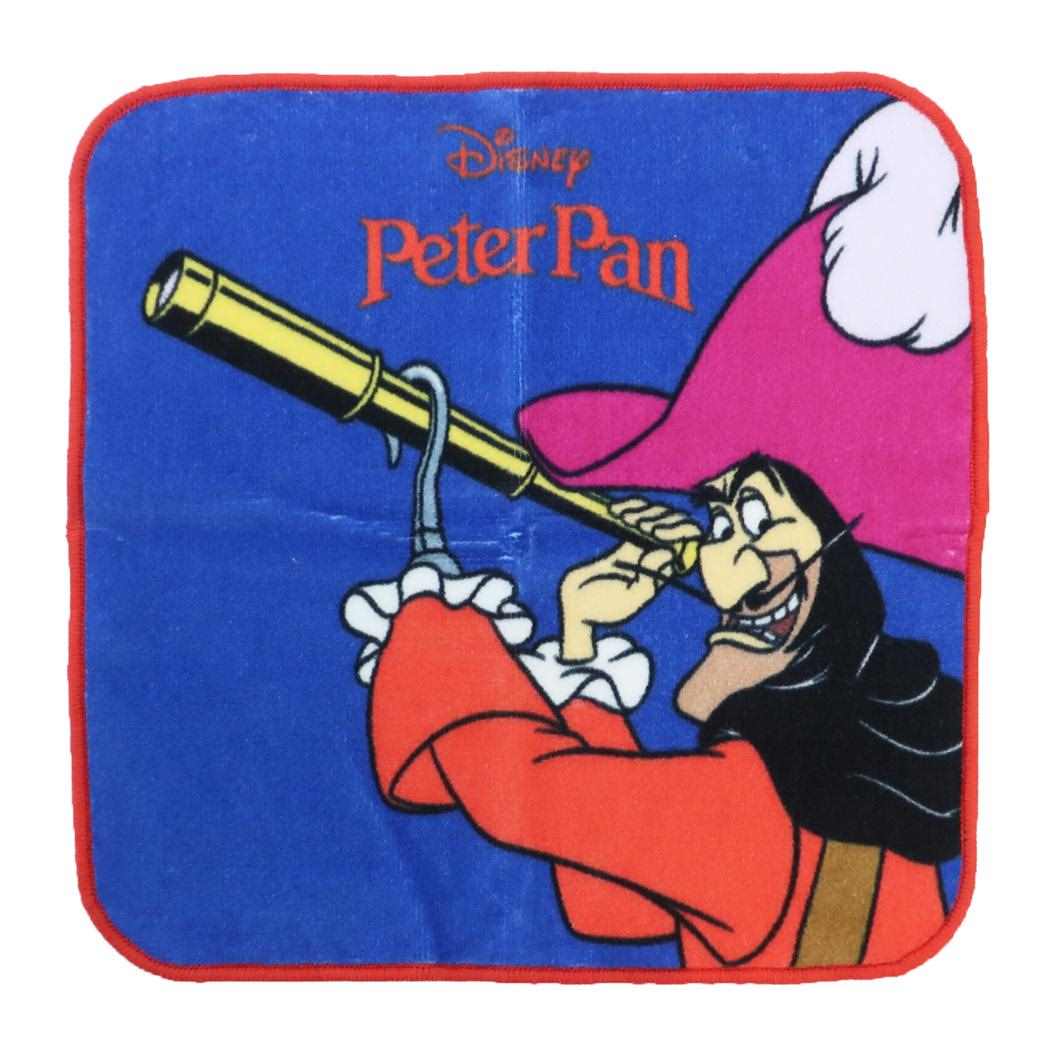 ピーターパン ミニタオル ジャガードハンカチタオル フック船長 ディズニー 林タオル 汗拭きタオル キャラクター グッズ メール便可 シネマコレクション