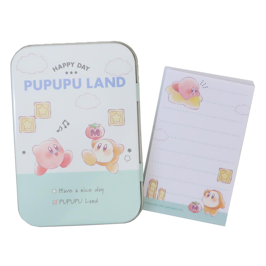 【最大1000円OFFクーポン！】缶入りメモ メモ帳 星のカービィ PUPUPU STAGE 新入学 カミオジャパン プレゼント メール便可