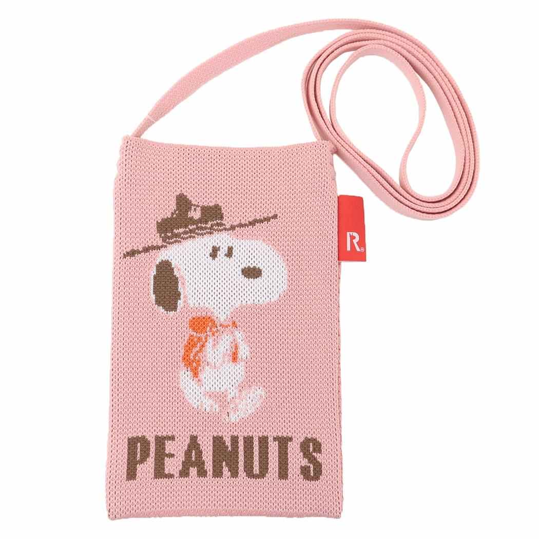 【12月は毎日ポイント10倍！】スヌーピー ショルダーバッグ IP BR ami Peanut 8Z ニット調編み生地 ス..