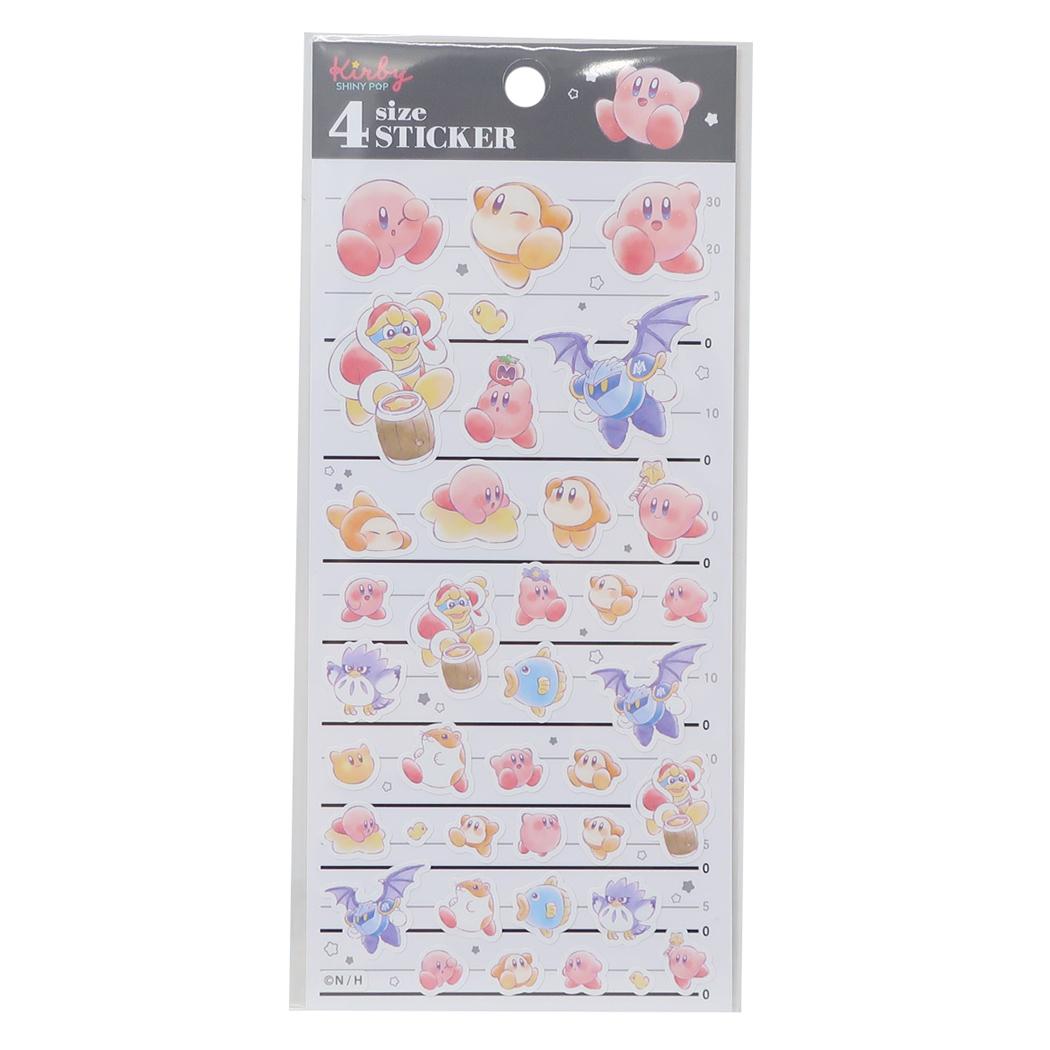 星のカービィ シールシート 4サイズステッカー 4SIZE STICKER カービィ＆フレンズ カミオジャパン 手帳デコ キャラクター グッズ メール便可 シネマコレクション