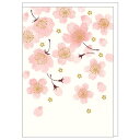 メッセージカード さくらグリーティングカード 桜舞う クローズピン 入学 卒業 お祝いメッセージ 多目的カード グッズ メール便可 シネマコレクション