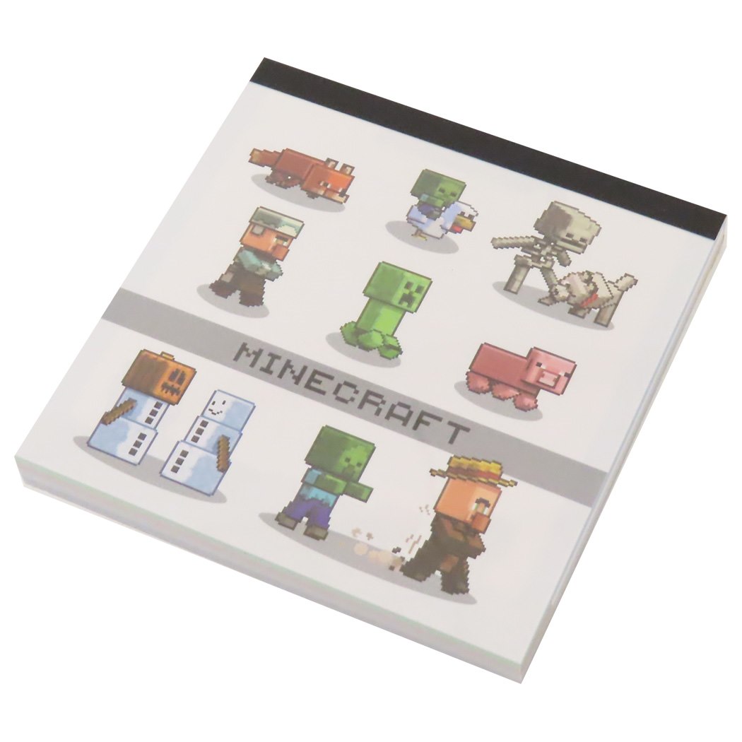 マインクラフト メモ帳 ブロックメモ ホワイト Minecraft ケイカンパニー メモ用紙 メッセージ 子供 ゲームキャラクター グッズ メール便可 シネマコレクションのサムネイル