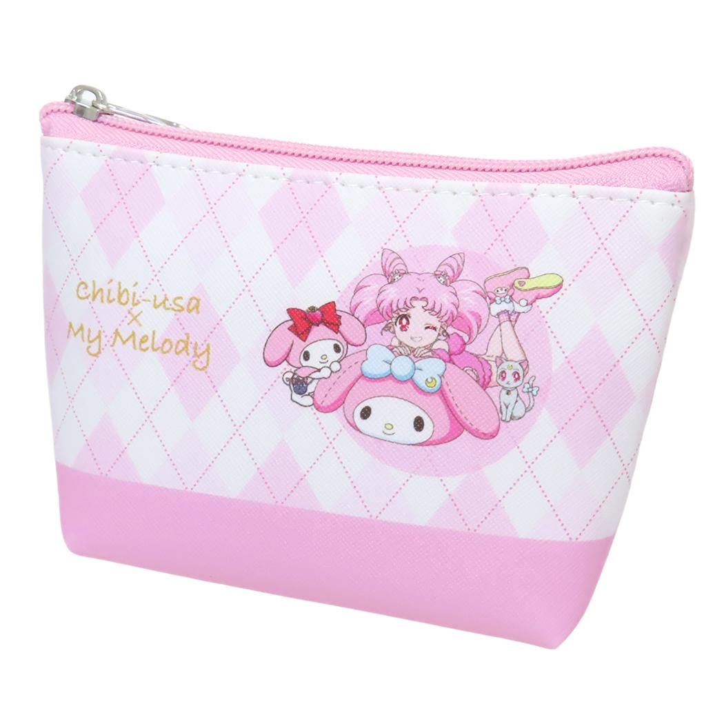 【12月は毎日ポイント10倍！】美少女戦士セーラームーンxサンリオキャラクターズ コスメポーチ ハンディポーチ ちびうさxマイメロディ サンリオ バンダイ 舟形 化粧ポーチ 小物入れ アニメキャラクター グッズ シネマコレクションのサムネイル