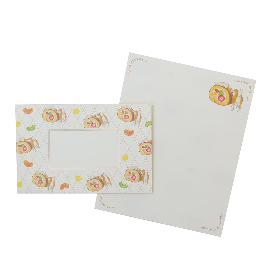 【12月は毎日ポイント10倍!】村田夏佳 お手紙セット しばいぬと純喫茶レターセット ロールケーキ 犬 アクティブコーポレーション 便箋&封筒 かわいい グッズ...