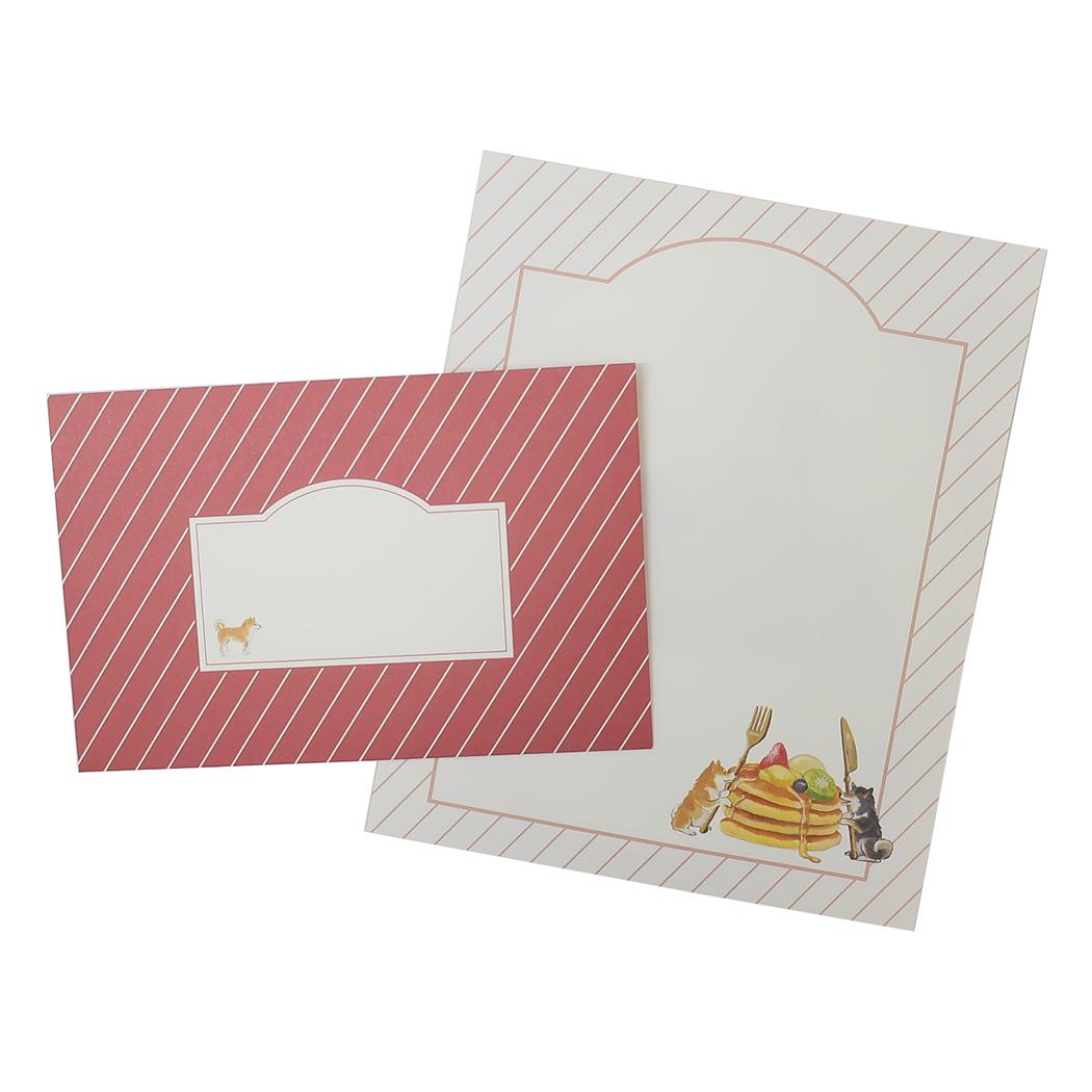 【12月は毎日ポイント10倍!】村田夏佳 お手紙セット しばいぬと純喫茶レターセット パンケーキ 犬 アクティブコーポレーション 便箋&封筒 かわいい グッズ ...