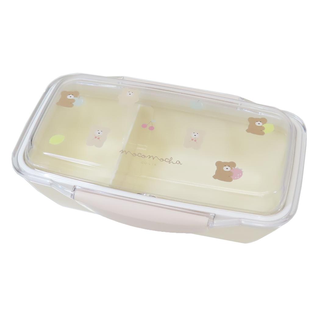 ほっこりモコモカ お弁当箱 抗菌1段ドームランチBOX ミルクティー＆モカ 新入学 クーリア レンジ対応 500ml 新学期準備 ランチ雑貨 グッズ シネマコレクションのサムネイル