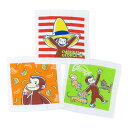 おさるのジョージ ハンドタオル ハンドタオル3枚組 ナイスボーダー 丸眞 入園入学準備雑貨 絵本キャラクター グッズ シネマコレクション