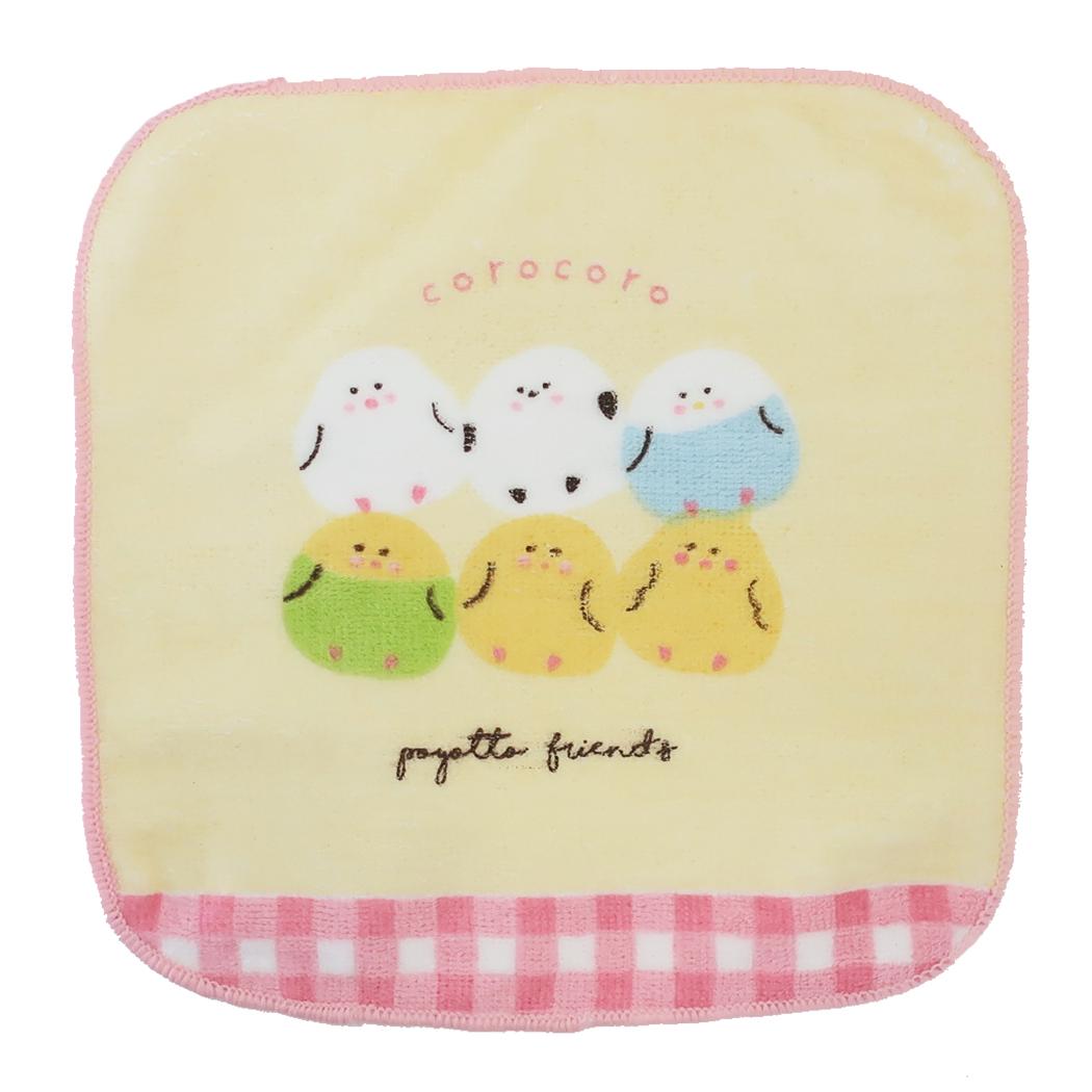 【最大1000円OFFクーポン！】ハンカチタオル ミニタオル ぽよっとふれんず ミントイン 汗拭きタオル かわいい メール便可