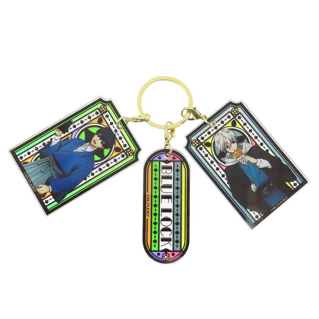 【12月は毎日ポイント10倍！】ブルーロック キーリング 3チャームキーホルダー 潔世一＆凪誠士郎 少年マガジン ティーズファクトリー コレクション雑貨 アニメキャラクター グッズ メール便可 シネマコレクション
