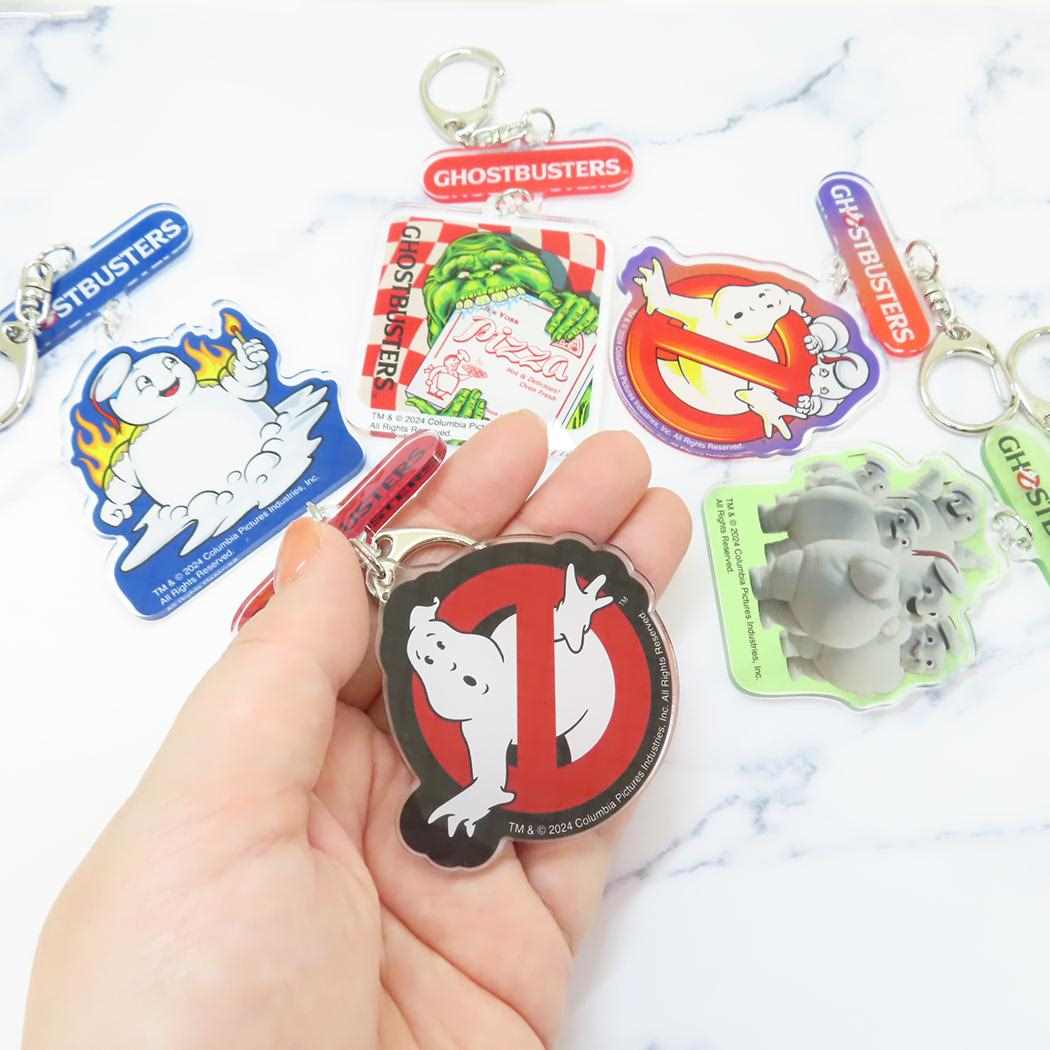 【ポイント10倍 & クーポン！】ゴーストバスターズ キーリング 2連アクリルキーホルダー ロゴ PU スモールプラネット コレクション雑貨 アクキー キャラクター グッズ メール便可 シネマコレクション 2