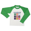 マインクラフト 水着 ラッシュガード 長袖Tシャツ グリーン Minecraft カイタックファミリー キッズ 子ども ジュニア プール 海 ゲームキャラクター グッズ メール便可 シネマコレクション