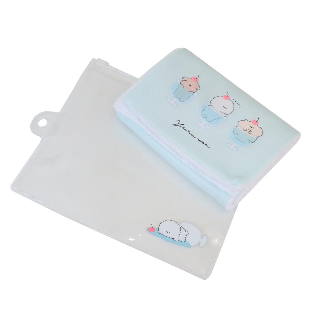 夏用ひんやりタオル 保冷剤入れ付きクールタオル YURUWAN カミオジャパン 熱中症対策 かわいい グッズ メール便可 シネマコレクションのサムネイル