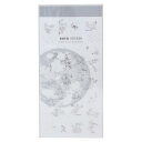 宙のステーショナリー シール 宙のシール 銀月と星 新日本カレンダー デコレーション 手帳デコ シールシート おしゃれ文具 グッズ メール便可 シネマコレクション