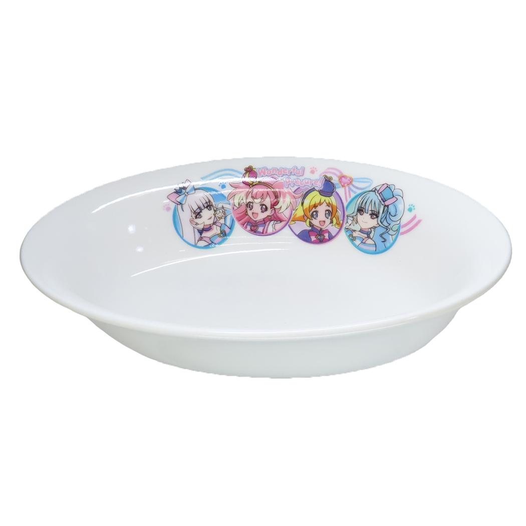 楽天キャラクターのシネマコレクションわんだふるぷりきゅあ！ キッズ食器 こどもカレー皿 プリキュア 金正陶器 女の子 子ども 子供 日本製食器 アニメキャラクター グッズ シネマコレクション