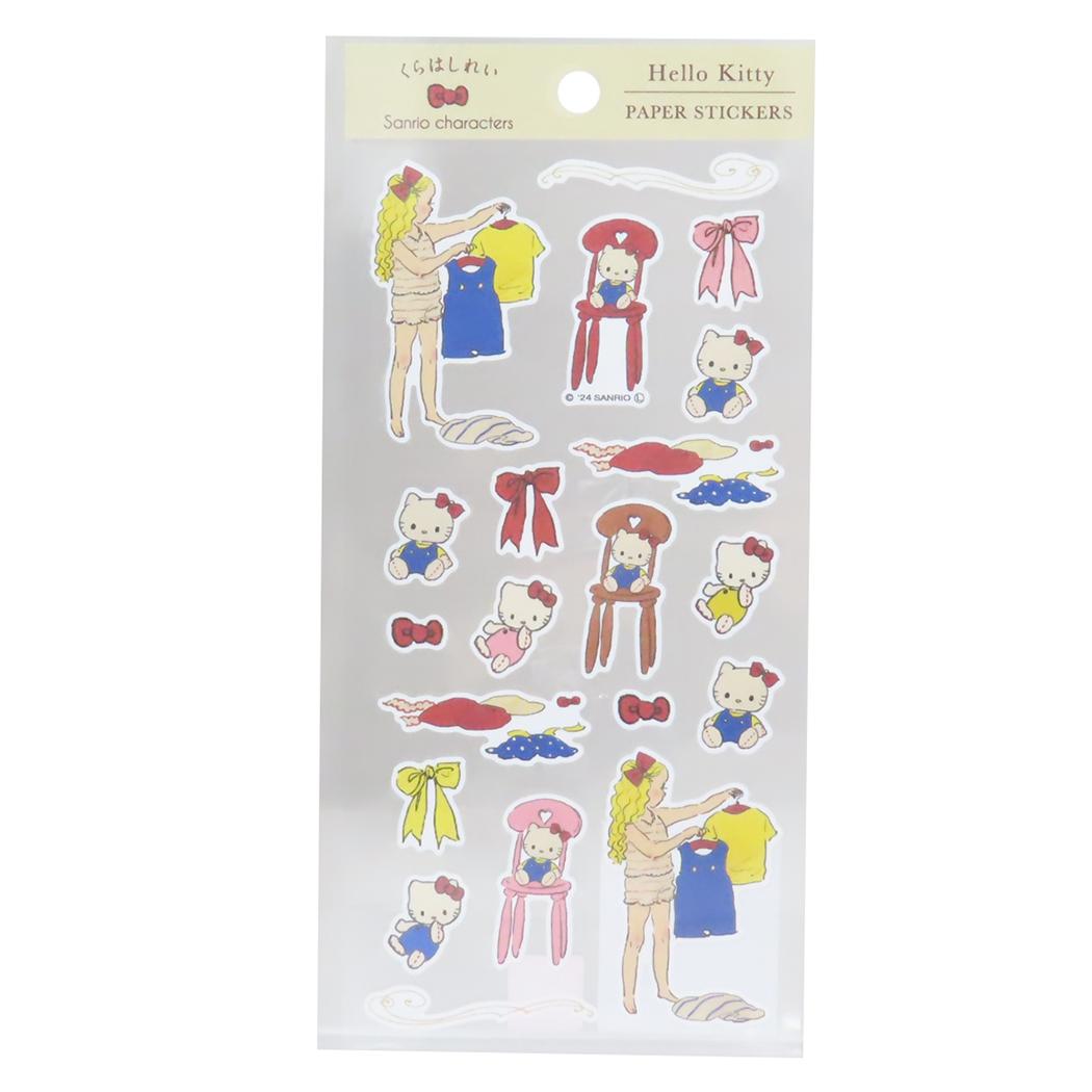 ハローキティ シールシート ペーパーシール くらはしれい お洋服 サンリオ アクティブコーポレーション デコレーション デコシール かわいい キャラクター グッズ メール便可 シネマコレクションのサムネイル