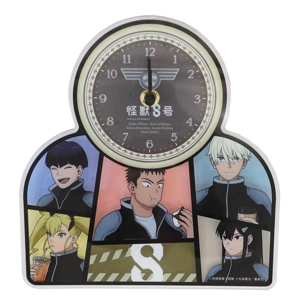 怪獣8号 ウォールクロック アクリル壁掛け時計 ランチタイム マリモクラフト プレゼント アニメキャラ..