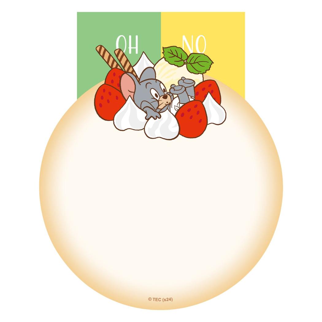 トムとジェリー メモ帳 クレープ風メモ EAT，EAT，EAT B ワーナーブラザース インロック かわいい プレゼント キャラクター グッズ メール便可 シネマコレクション