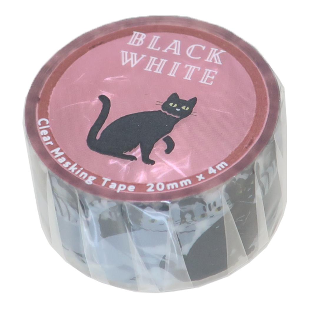 【12月は毎日ポイント10倍!】真夜中の雑貨店 マスキングテープ クリアマスキングテープ 20mmマステ クロネコ Green Flash デコレーション おし...