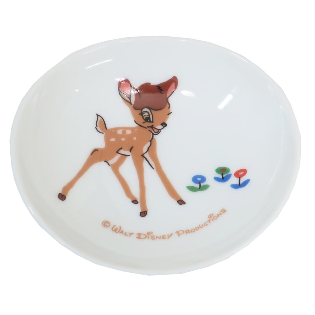 【ポイント10倍!】バンビ ミニプレート 楕円小皿 復刻アート1963 ディズニー 三郷陶器 レンジ対応 食器 レトロ キャラクター グッズ シネマコレクション