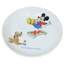 ミッキーマウス 中皿 17cmプレート 復刻アート1963 ディズニー 三郷陶器 レンジ対応 食器 レトロ キャラクター グッズ シネマコレクション