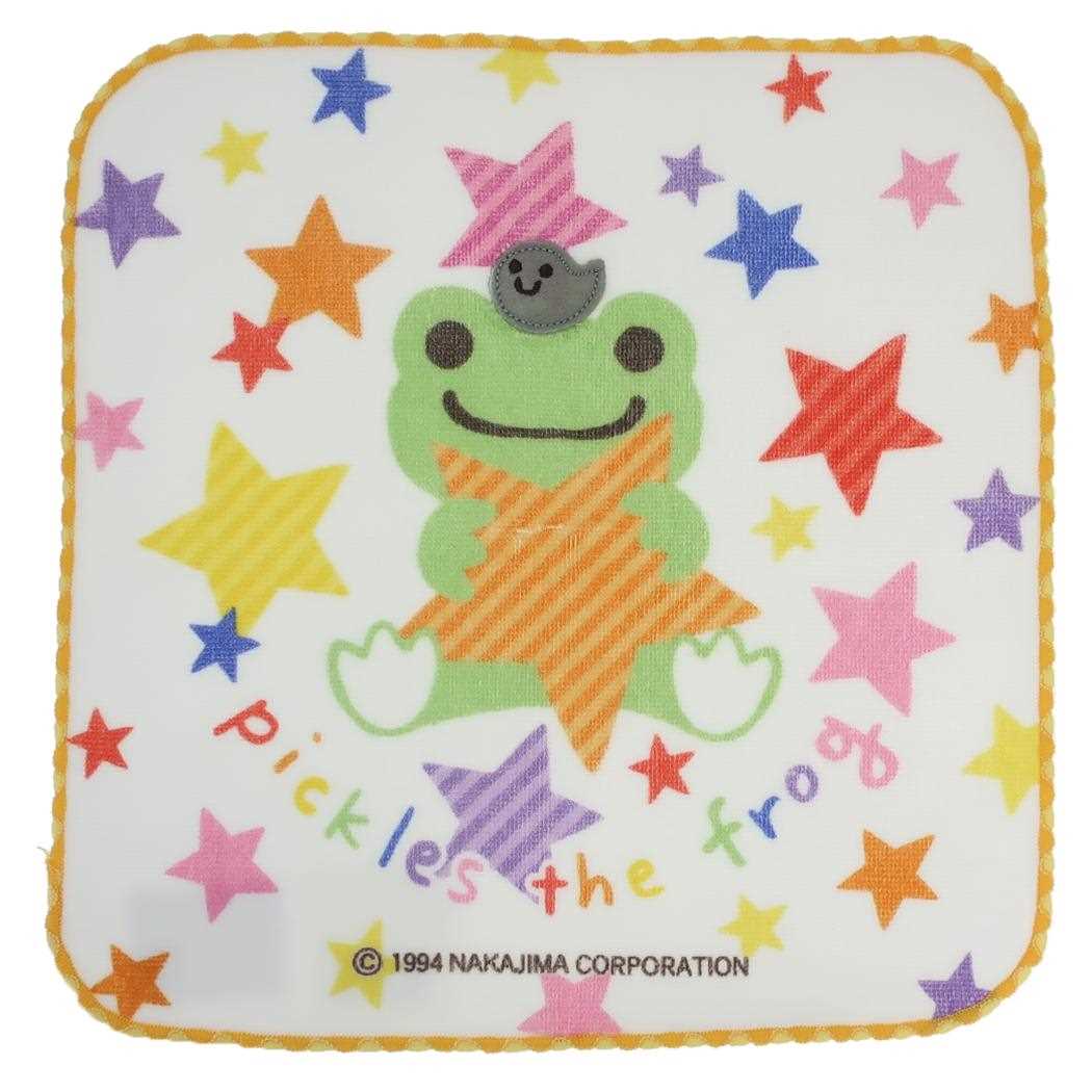 かえるのピクルス ミニタオル インクジェットプリントハンカチタオル カラフルスター 林タオル 汗拭きタオル キャラクター グッズ メール便可 シネマコレクション