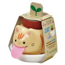 栽培キット ぺロポンキャッツ 茶トラ ミント 聖新陶芸 栽培セット ハーブ 屋内 家庭菜園 プレゼント シネマコレクション
