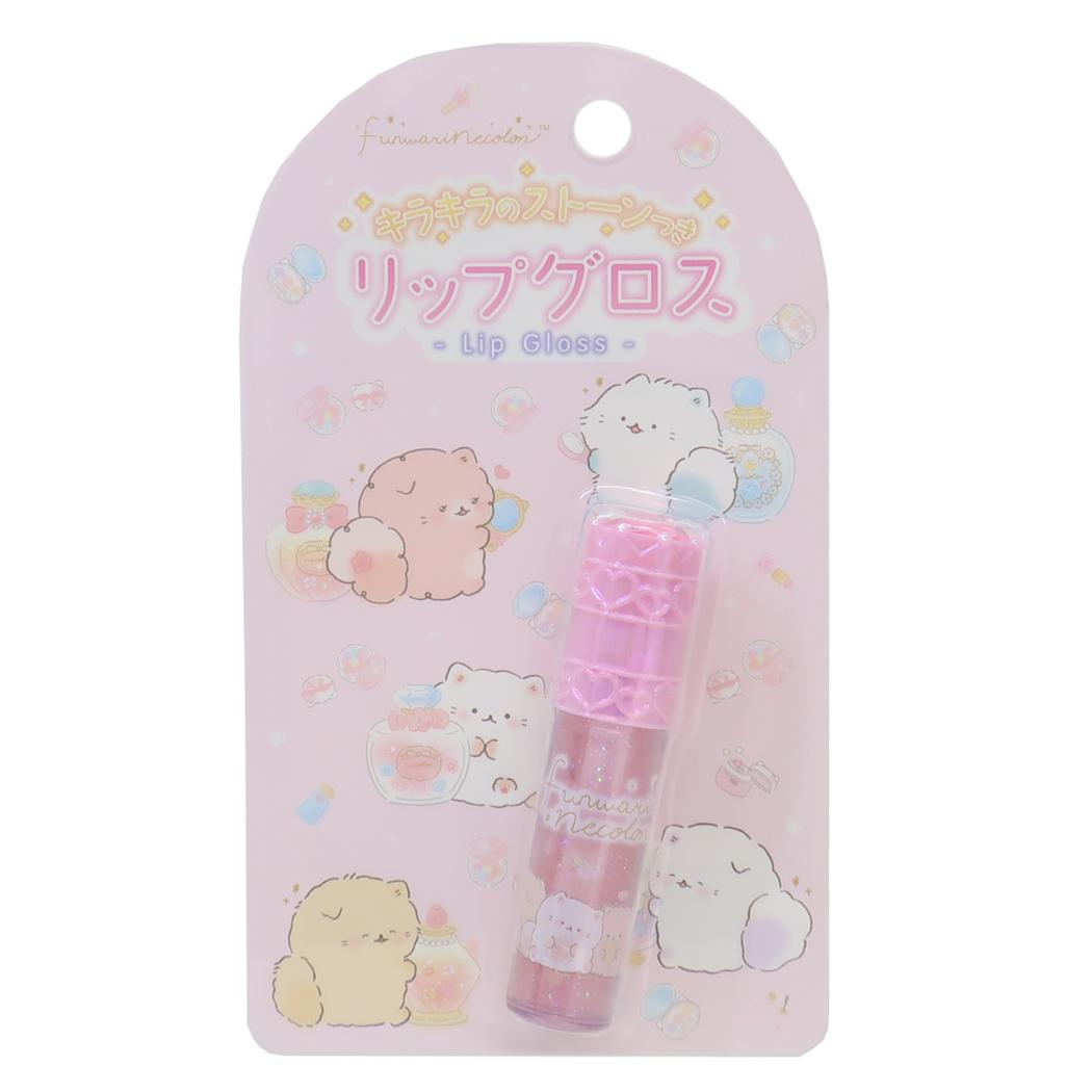 ふんわりねころん キッズコスメ ストーン付リップグロス サンエックス 粧美堂 化粧雑貨 女の子 プレゼント キャラクター グッズ メール便可 シネマコレクション