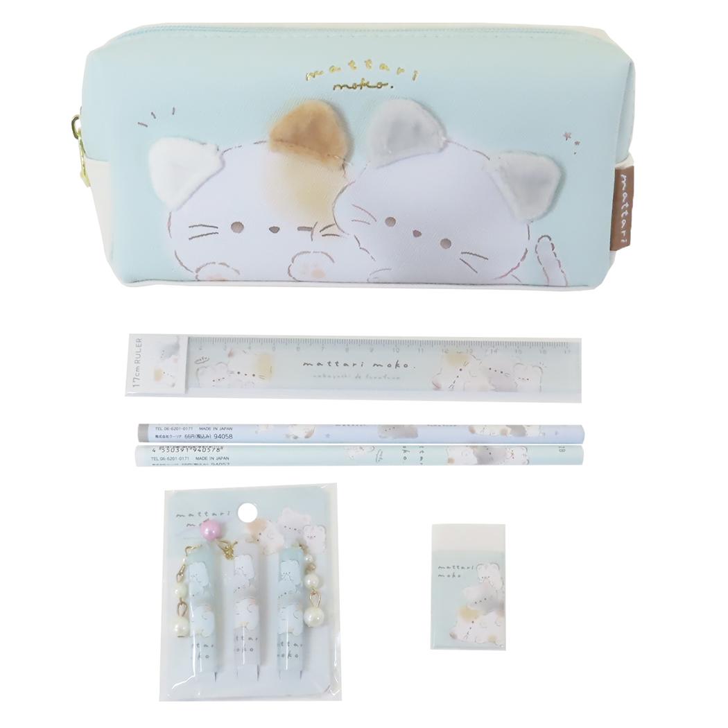 まったりもこ 文具セット 6点文房具セット にゃんこ クーリア 新学期準備文具 大容量 かわいい グッズ シネマコレクションのサムネイル