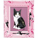 動物画 オイル ペイント アート ペンキ デコフレーム シリーズ ウェルカム キャット ユーパワー OP-05801 ギフト 額付き インテリア 取寄品 シネマコレクション