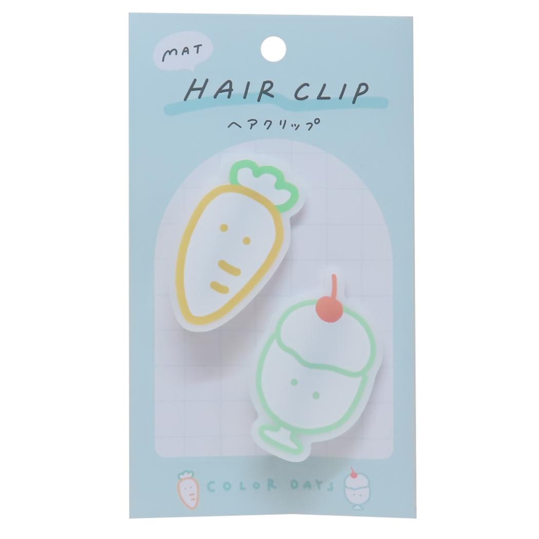 【最大1000円OFFクーポン！】マットヘアクリップ ヘアアクセ COLOR DAYS カミオジャパン 前髪クリップ かわいい メール便可
