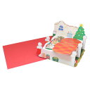 フェリシモ猫部 グリーティングカード クリスマス猫部ポップアップカード 立体 ベッド BOX ねこ アクティブコーポレーション ギフト雑貨 封筒付き Xmasカ...