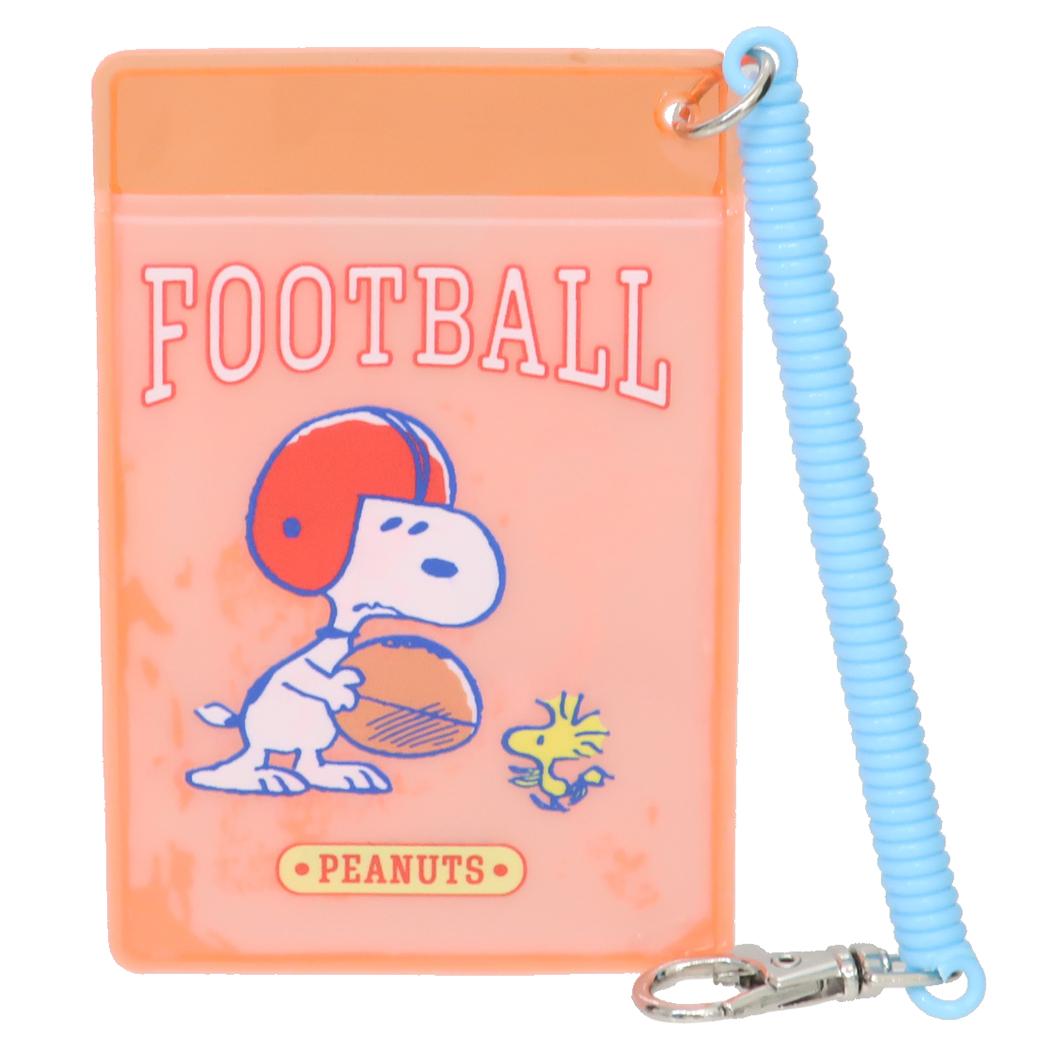 スヌーピー 定期入れ クリアパスケース アメリカンフットボール ピーナッツ マリモクラフト ICカードケース キャラクター グッズ メール便可 シネマコレクショ...