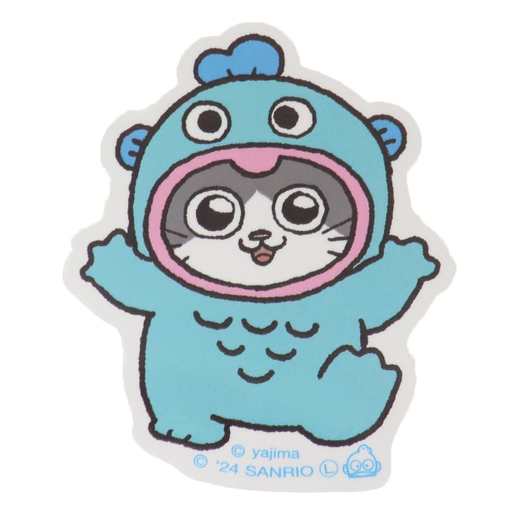 ねこに転生したおじさんxサンリオキャラクターズ ダイカットシール ステッカー プンちゃん ハンギョドン サンリオ ケイカンパニー デコシール スマホステッカー キャラクター グッズ メール便可 シネマコレクション