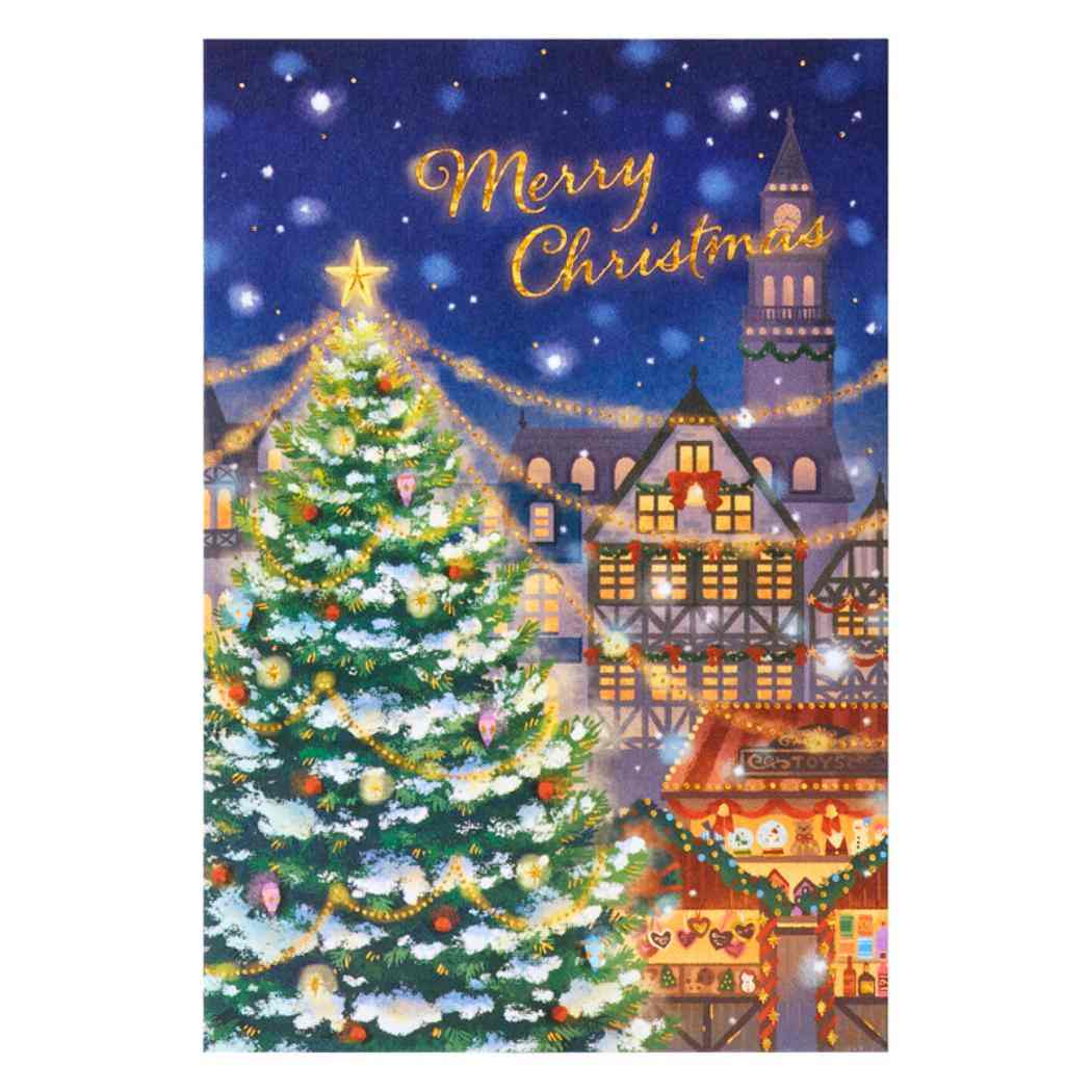 【12月は毎日ポイント10倍!】CHRISTMAS グリーティングカード クリスマスカード JX16-4 クリスマスマーケット サンリオ プレゼント メッセージ...