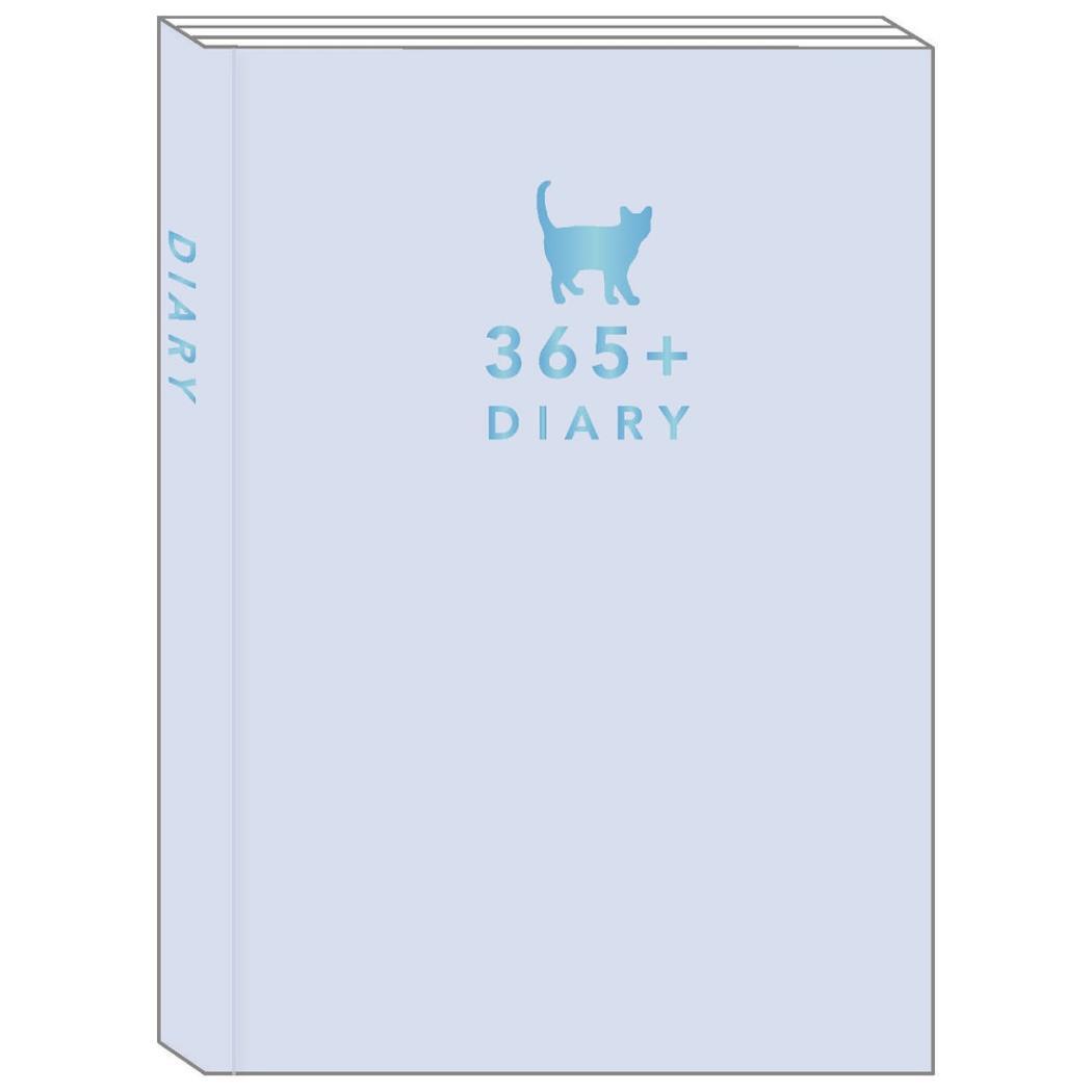 【12月は毎日ポイント10倍!】みんなの文具 日記帳 1年日記 365+ ねこ サックスブルー クローズピン シンプル おしゃれ グッズ メール便可 シネマコレ...