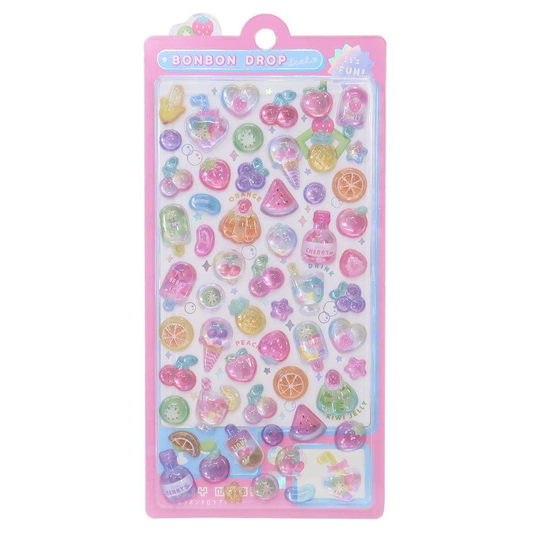 シールシート ボンボンドロップシール ふるーつボンボン クーリア デコシール 手帳 お手紙 かわいい グッズ メール便可 シネマコレクションのサムネイル