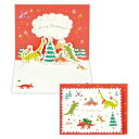 クリスマスカード キュートカード 立体カード Xmas P 恐竜2 日本ホールマーク Xmas メッセージカード グッズ メール便可 シネマコレクション