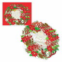 クリスマスカード レーザーカットカード 立体カード LGクリスマスリース3 日本ホールマーク Xmas メッセージカード グッズ メール便可 シネマコレクション