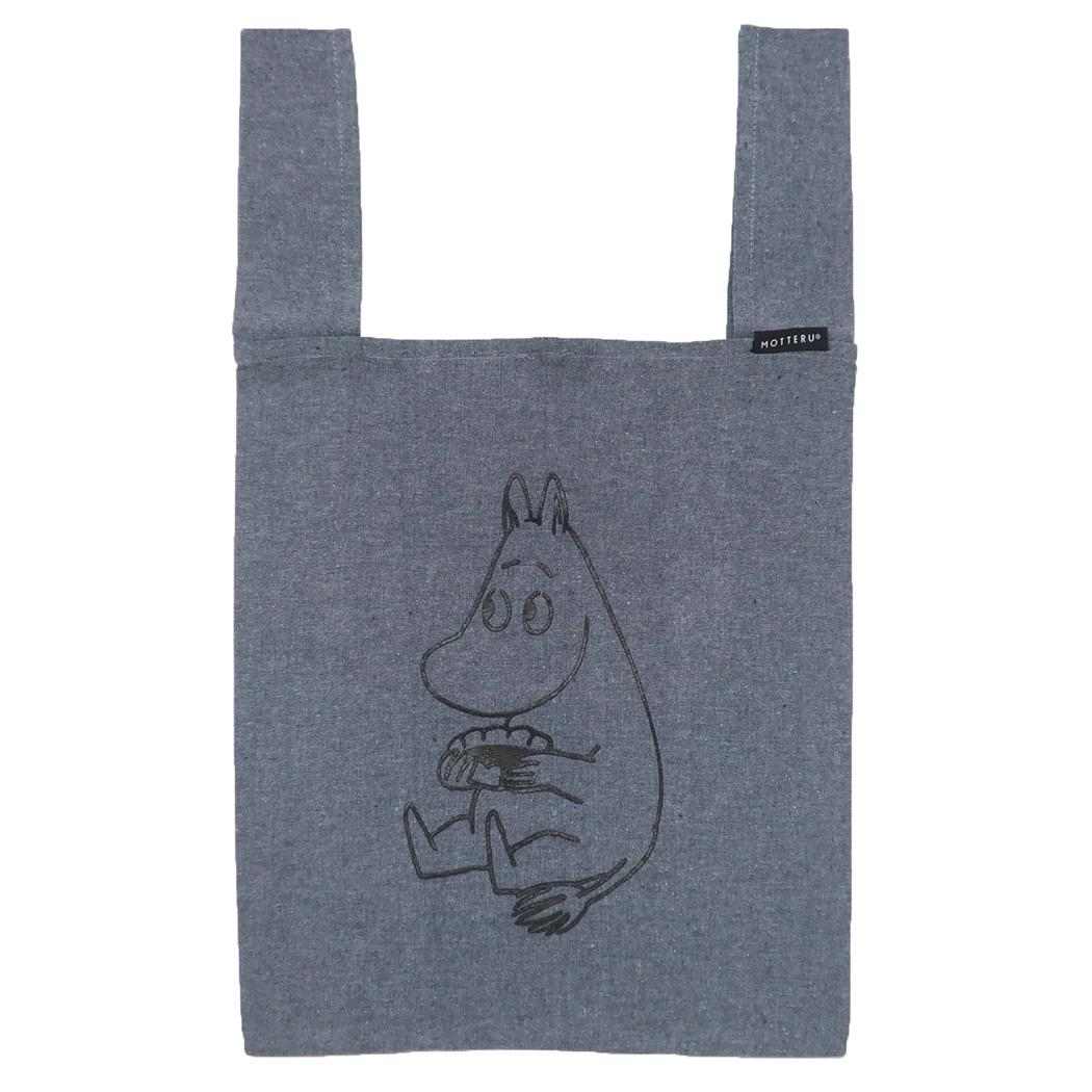 ムーミン ショッピングバッグ MOTTERU エコバック グレー 北欧 ワタナベ お買い物かばん キャラクター グッズ メール便可 シネマコレクション