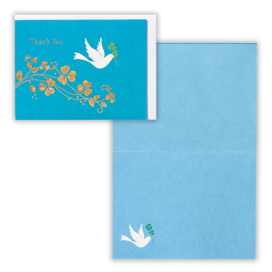 【12月は毎日ポイント10倍!】グリーティングカード 鳥とクローバー2 日本ホールマーク ありがとう メッセージカード おしゃれ グッズ メール便可 シネマコレ...