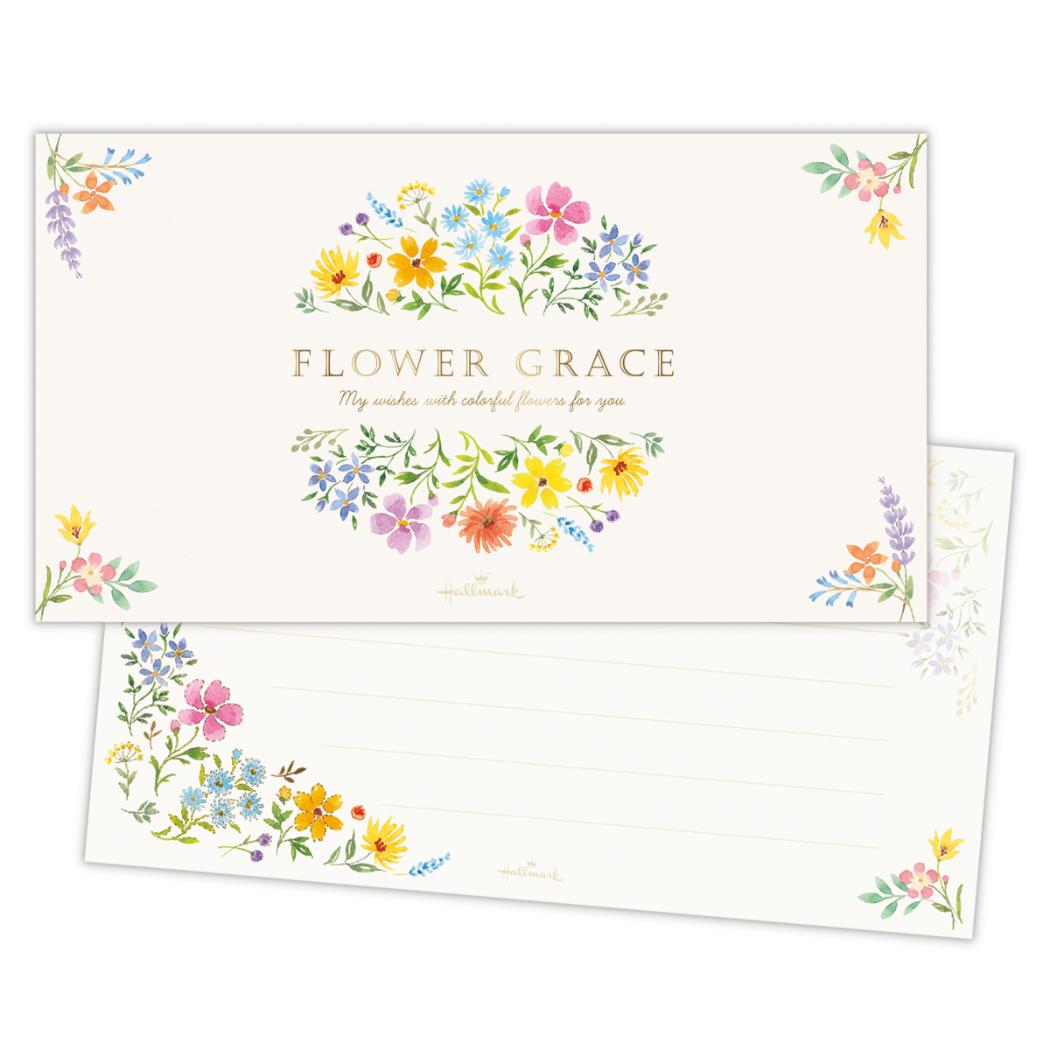【12月は毎日ポイント10倍!】便箋 一筆箋 フラワーグレイス 日本ホールマーク 便せん おしゃれ グッズ メール便可 シネマコレクション