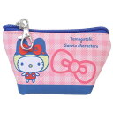 たまごっちxサンリオキャラクターズ ミニポーチ イヤフォンポーチ まめっちxハローキティ サンリオ バンダイ イヤホンケース 小物入れ キャラクター グッズ シ...