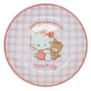 ハローキティ 中皿 染付カレー皿 チェック サンリオ 金正陶器 日本製食器 キャラクター グッズ シネマコレクション
