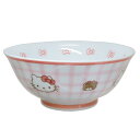 ハローキティ 丼 染付どんぶり チェック サンリオ 金正陶器 日本製食器 キャラクター グッズ シネマコレクション